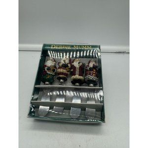 Vintage Debbie Mumm Christmas Santa Claus Knife Cheese Spreaders NOS